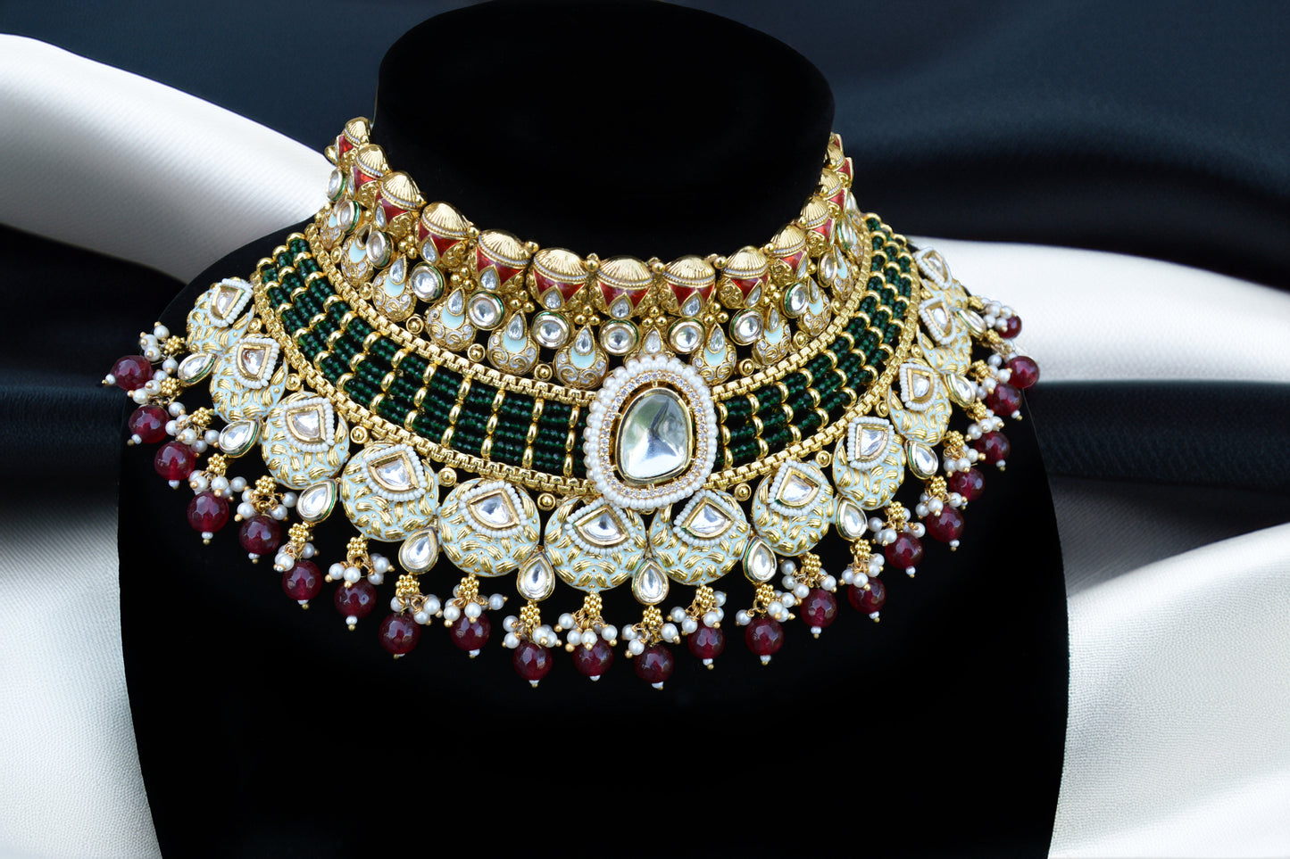 Premium Quality Polki Kundan Bridal Necklace