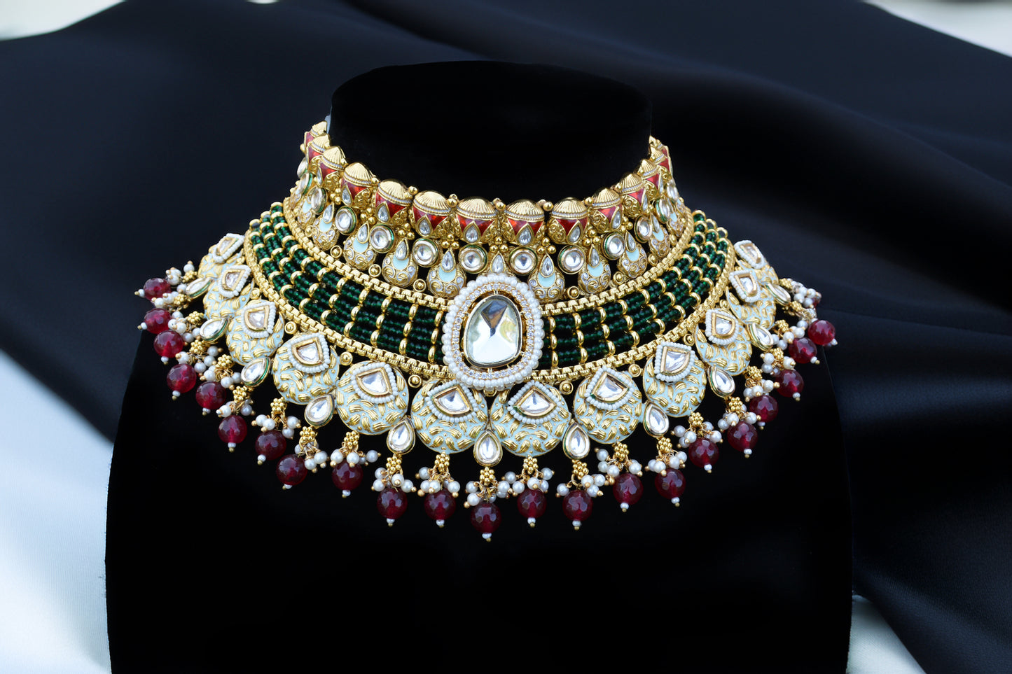 Premium Quality Polki Kundan Bridal Necklace