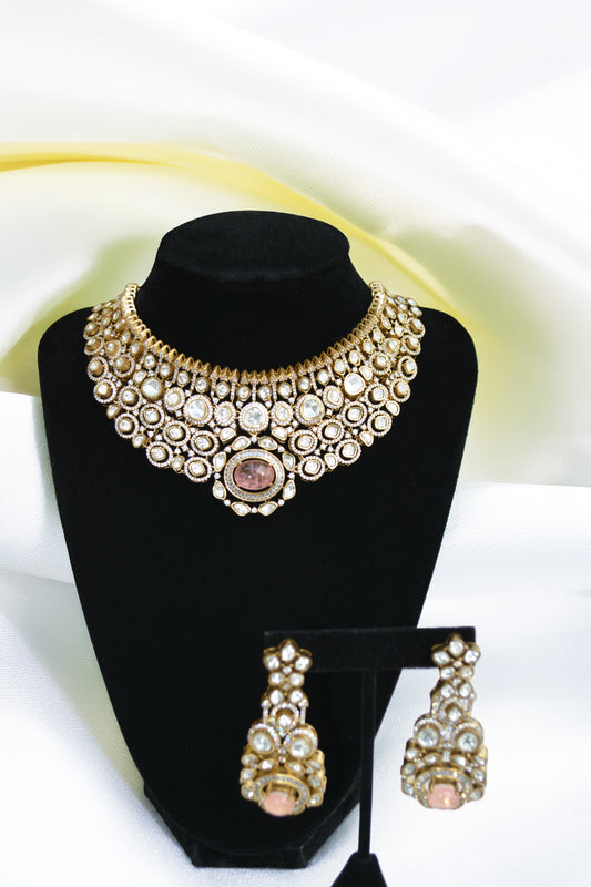 Indian Gold Pink Necklace