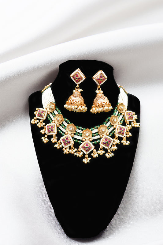 Matte Kundan Necklace