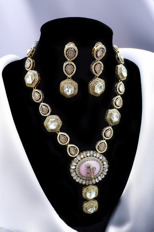 Victorian Polki Kundan Necklace Set