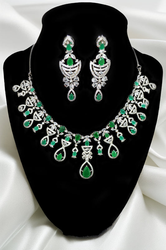 A.D Green color necklace