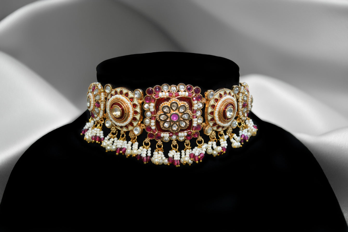 Ruby Kundan Choker necklace